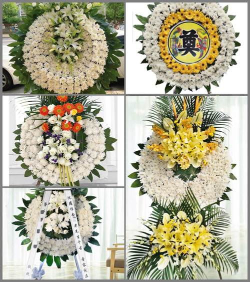 山东青岛胶州市九龙镇车家河屯村花圈速递